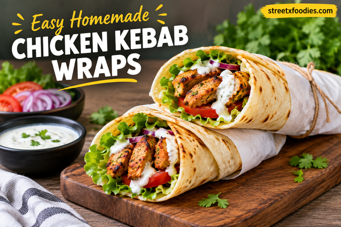 Easy Homemade Chicken Kebab Wraps